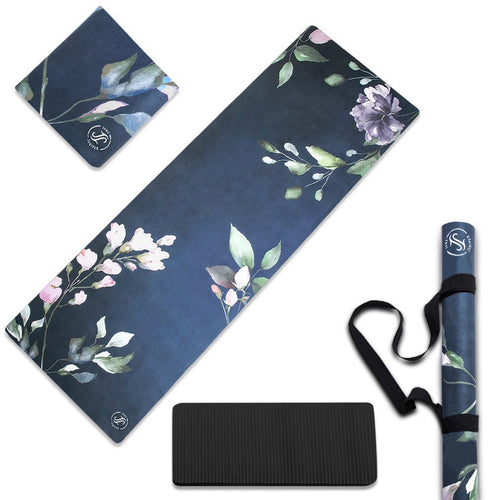 June & Juniper Foldable Travel Yoga Mat- Secret Garden